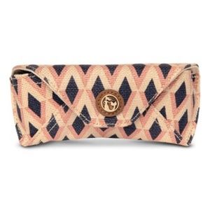 NWT - Spartina 449 Pink & Cream Geometric Barbee Eyeglass Case